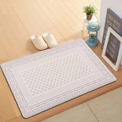 Bordered Bohemian Ivory 18 in. x 30 in. Anti-Fatigue Standing Mat by World Rug Gallery -Shaw stor online ivory world rug gallery kitchen mats 1011ivory18x30 c3 1000