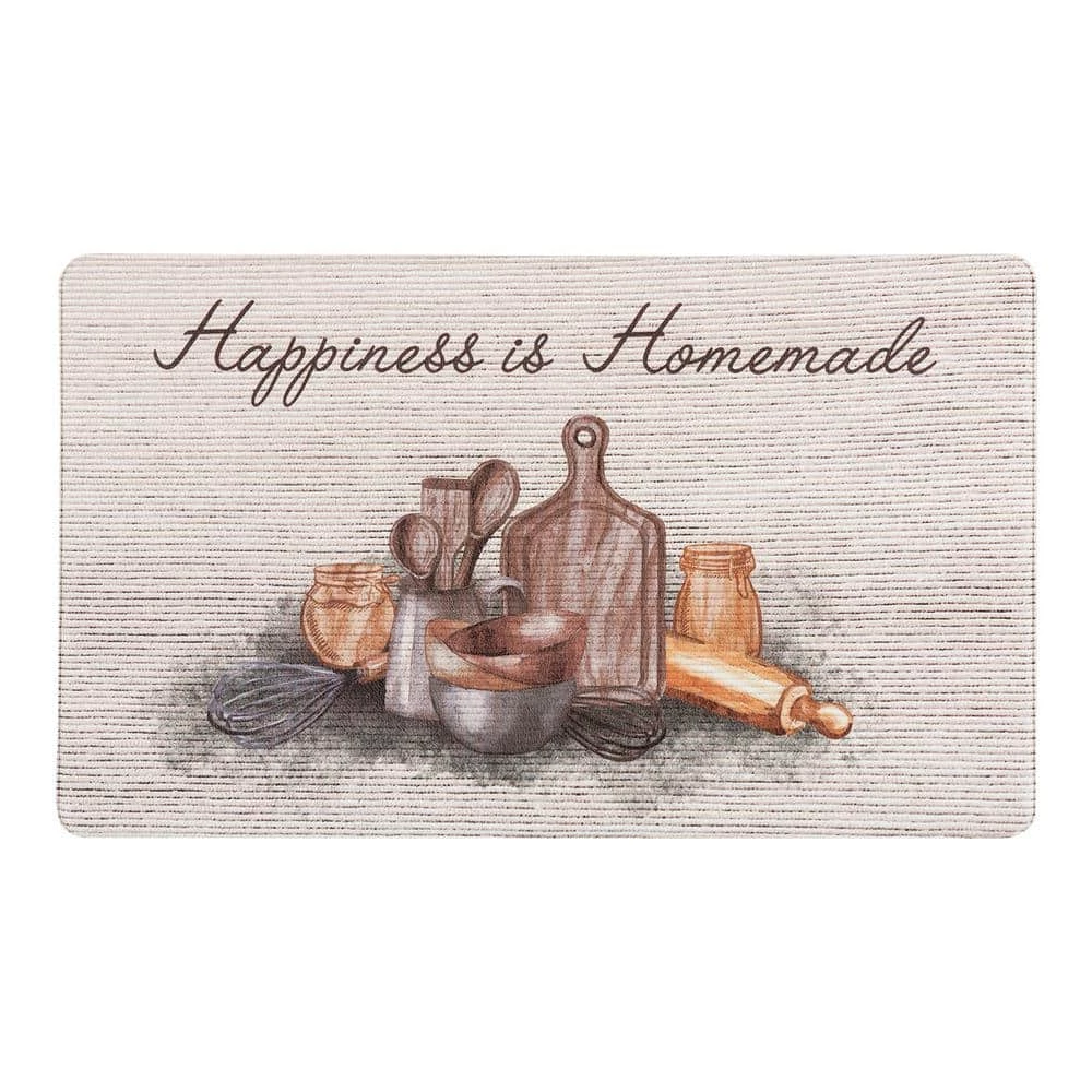 Homemade Ivory 18"x30" Anti-Fatigue Standing Mat by World Rug Gallery 1 Homemade Ivory 18"x30" Anti-Fatigue Standing Mat by World Rug Gallery