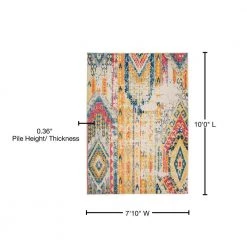 Bohemian Geometric Modern Multi 7 ft. 10 in. x 10 ft. Area Rug by World Rug Gallery -Shaw stor online multi world rug gallery area rugs 230multi8x10 76 1000