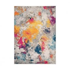 Multi 7 ft. 10 in. x 10 ft. Contemporary Abstract Area Rug by World Rug Gallery