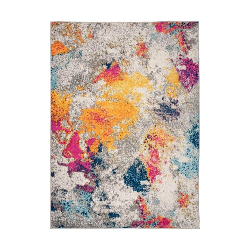 Multi 7 ft. 10 in. x 10 ft. Contemporary Abstract Area Rug by World Rug Gallery 1 Multi 7 ft. 10 in. x 10 ft. Contemporary Abstract Area Rug by World Rug Gallery