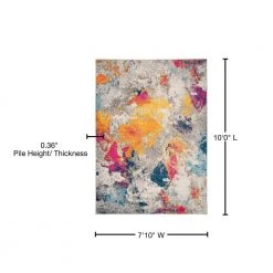 Multi 7 ft. 10 in. x 10 ft. Contemporary Abstract Area Rug by World Rug Gallery 10 Multi 7 ft. 10 in. x 10 ft. Contemporary Abstract Area Rug by World Rug Gallery -Shaw stor online multi world rug gallery area rugs 232multi8x10 76 1000