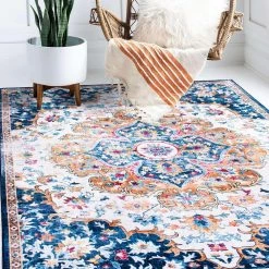 Multi 5 ft. x 7 ft. Bohemian Distressed Machine Washable Area Rug by World Rug Gallery 14 Multi 5 ft. x 7 ft. Bohemian Distressed Machine Washable Area Rug by World Rug Gallery -Shaw stor online multi world rug gallery area rugs 7021multi5x7 44 1000