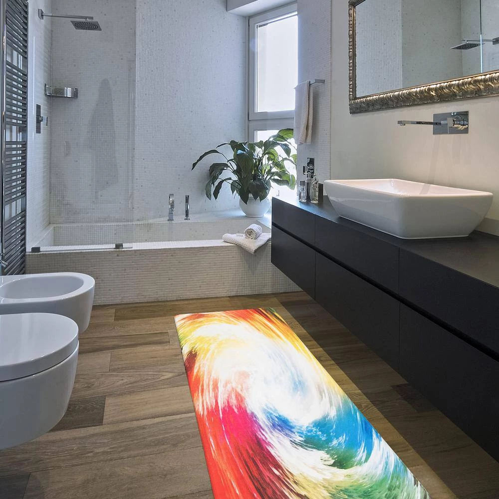 Contemporary Waves Multi 18 in. x 47 in. Anti-Fatigue Standing Mat by World Rug Gallery 5 Contemporary Waves Multi 18 in. x 47 in. Anti-Fatigue Standing Mat by World Rug Gallery - Image 5