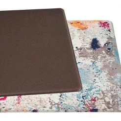 Multi Modern Abstract 18 in. x 47 in. Anti Fatigue Standing Mat by World Rug Gallery -Shaw stor online multi world rug gallery kitchen mats 791multi18x47 66 1000
