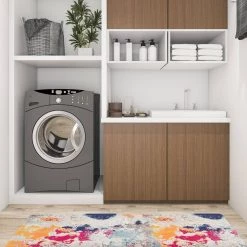 Multi Modern Abstract 18 in. x 47 in. Anti Fatigue Standing Mat by World Rug Gallery -Shaw stor online multi world rug gallery kitchen mats 791multi18x47 c3 1000