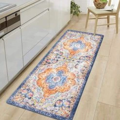 Multi Distressed Bohemian Vintage 18 in. x 47 in. Anti Fatigue Standing Mat by World Rug Gallery 11 Multi Distressed Bohemian Vintage 18 in. x 47 in. Anti Fatigue Standing Mat by World Rug Gallery -Shaw stor online multi world rug gallery kitchen mats 812multi18x47 31 1000