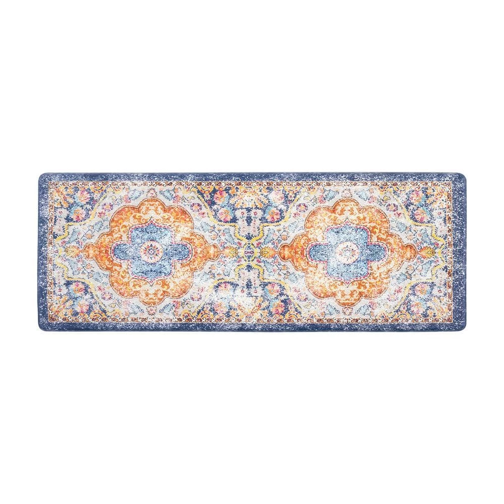 Multi Distressed Bohemian Vintage 18 in. x 47 in. Anti Fatigue Standing Mat by World Rug Gallery 1 Multi Distressed Bohemian Vintage 18 in. x 47 in. Anti Fatigue Standing Mat by World Rug Gallery