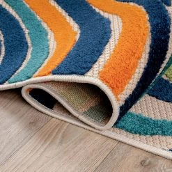 Modern Waves Multi 5 ft. x 7 ft. Indoor/Outdoor Area Rug by World Rug Gallery 15 Modern Waves Multi 5 ft. x 7 ft. Indoor/Outdoor Area Rug by World Rug Gallery -Shaw stor online multi world rug gallery outdoor rugs 8010multi5x7 44 1000