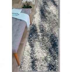 Navy 2 ft. x 7 ft. Modern Distressed Ombre Plush Shag Runner Rug by World Rug Gallery -Shaw stor online navy world rug gallery area rugs 477navy2x7 31 1000