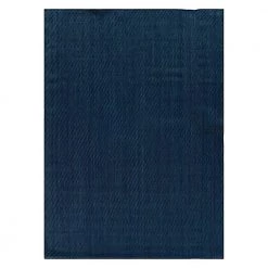 Navy 5 ft. x 7 ft. Solid Flatweave Waterproof Backyard Indoor/Outdoor Area Rug by World Rug Gallery