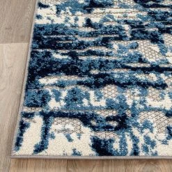 Navy 7 ft. 10 in. x 10 ft. Contemporary Distressed Abstract Indoor/Outdoor Area Rug by World Rug Gallery -Shaw stor online navy world rug gallery outdoor rugs 8027navy8x10 fa 1000
