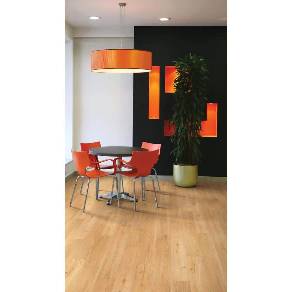 Wisteria 6 in. W Nougat Adhesive Luxury Vinyl Plank Flooring (53.93 sq. ft./case) by Shaw 4 Wisteria 6 in. W Nougat Adhesive Luxury Vinyl Plank Flooring (53.93 sq. ft./case) by Shaw - Image 4