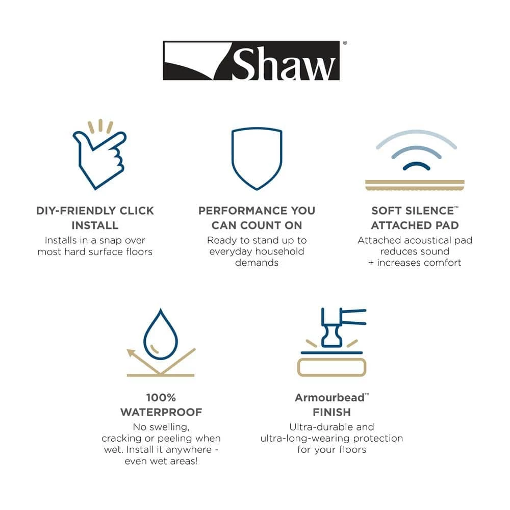 Jacksonville 7 in. W Nutshell Click Lock Luxury Vinyl Plank Flooring (18.91 sq. ft./case) by Shaw 8 Jacksonville 7 in. W Nutshell Click Lock Luxury Vinyl Plank Flooring (18.91 sq. ft./case) by Shaw - Image 8