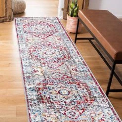 Red 2 ft. x 7 ft. Bohemian Traditional Runner Rug by World Rug Gallery -Shaw stor online red world rug gallery area rugs 2081red2x7 c3 1000