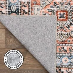 Rust 5 ft. x 7 ft. Distressed Traditional Machine Washable Area Rug by World Rug Gallery -Shaw stor online rust world rug gallery area rugs 7026rust5x7 66 1000