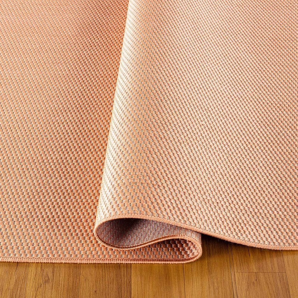 Rust 5 ft. x 7 ft. Solid Flatweave Indoor/Outdoor Area Rug by World Rug Gallery 3 Rust 5 ft. x 7 ft. Solid Flatweave Indoor/Outdoor Area Rug by World Rug Gallery - Image 3