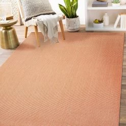 Rust 5 ft. x 7 ft. Solid Flatweave Indoor/Outdoor Area Rug by World Rug Gallery 18 Rust 5 ft. x 7 ft. Solid Flatweave Indoor/Outdoor Area Rug by World Rug Gallery -Shaw stor online rust world rug gallery outdoor rugs 5013rust5x7 76 1000