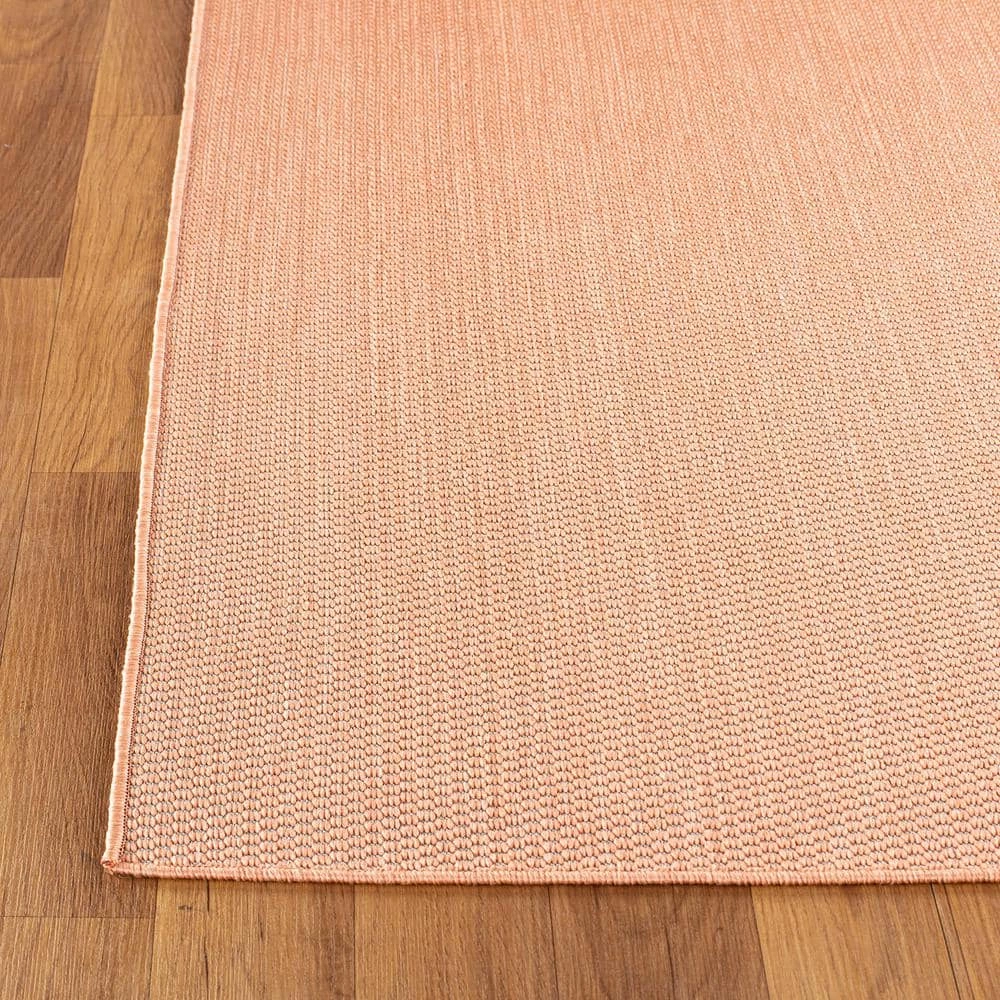 Rust 5 ft. x 7 ft. Solid Flatweave Indoor/Outdoor Area Rug by World Rug Gallery 2 Rust 5 ft. x 7 ft. Solid Flatweave Indoor/Outdoor Area Rug by World Rug Gallery - Image 2