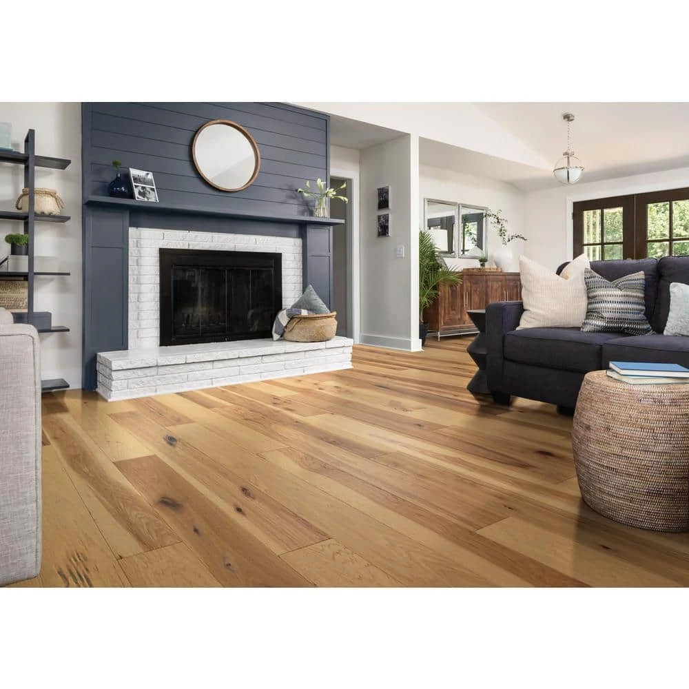 Valor Hickory 6-3/8 in. W Scallion Engineered Water Resistant Hardwood Flooring (25.4 sq. ft./case) by Shaw 2 Valor Hickory 6-3/8 in. W Scallion Engineered Water Resistant Hardwood Flooring (25.4 sq. ft./case) by Shaw - Image 2