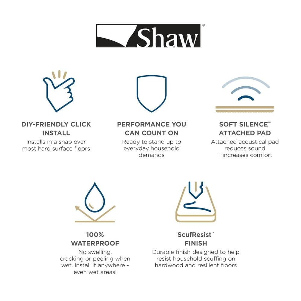 Vista 12 in. W x 24 in. L Stoke Click Lock Vinyl Tile Flooring (15.83 sq.ft./case) by Shaw 7 Vista 12 in. W x 24 in. L Stoke Click Lock Vinyl Tile Flooring (15.83 sq.ft./case) by Shaw - Image 7