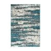Turquoise 5 ft. x 7 ft. Modern Abstract Design Plush Shag Area Rug by World Rug Gallery