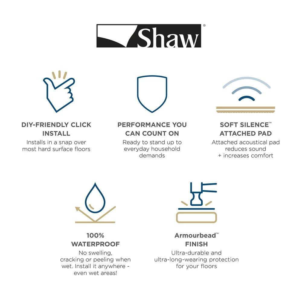 Jacksonville 7 in. W Weathered Click Lock Luxury Vinyl Plank Flooring (18.91 sq. ft./case) by Shaw 8 Jacksonville 7 in. W Weathered Click Lock Luxury Vinyl Plank Flooring (18.91 sq. ft./case) by Shaw - Image 8