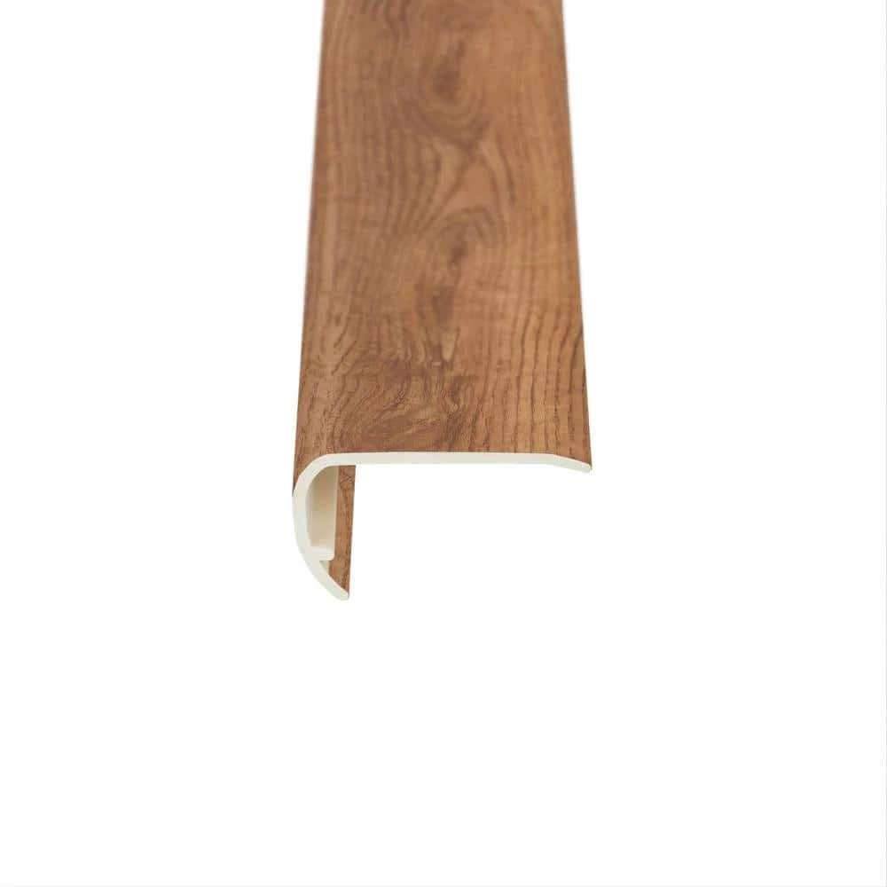 Wisteria Park Wheat 5/32 in. T x 2-1/8 in. W x 94 in. L Vinyl Stair Nose Molding by Shaw 2 Wisteria Park Wheat 5/32 in. T x 2-1/8 in. W x 94 in. L Vinyl Stair Nose Molding by Shaw - Image 2