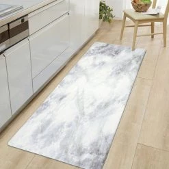 White Kitchen Marble Pattern 18 in. x 47 in. Anti Fatigue Standing Mat by World Rug Gallery -Shaw stor online white world rug gallery kitchen mats 819white18x47 31 1000