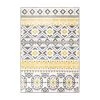Yellow 7 ft. 10 in. x 10 ft. Distressed Boho Geometric Area Rug by World Rug Gallery