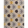 Modern Geometric Stripe Non-Slip (Non-Skid) Yellow 7 ft. 10 in. x 10 ft. Indoor Area Rug by World Rug Gallery