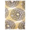 Modern Contemporary Floral Circles Yellow 5 ft. x 7 ft. Indoor Area Rug by World Rug Gallery