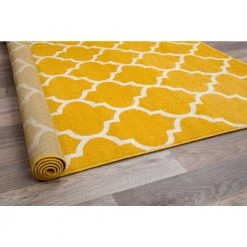 Contemporary Moroccan Trellis Yellow 2 ft. x 3 ft. Indoor Area Rug by World Rug Gallery -Shaw stor online yellow world rug gallery area rugs 962 yellow 2x3 4f 1000