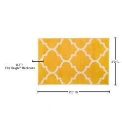 Contemporary Moroccan Trellis Yellow 2 ft. x 3 ft. Indoor Area Rug by World Rug Gallery -Shaw stor online yellow world rug gallery area rugs 962 yellow 2x3 76 1000
