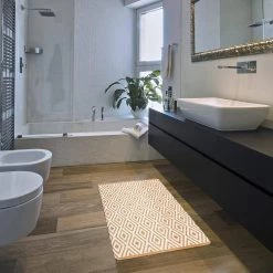 Geometric Yellow 18 in. x 30 in. Anti-Fatigue Standing Mat by World Rug Gallery -Shaw stor online yellow world rug gallery kitchen mats 1010yellow18x30 1f 1000