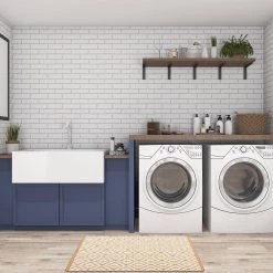 Geometric Yellow 18 in. x 30 in. Anti-Fatigue Standing Mat by World Rug Gallery -Shaw stor online yellow world rug gallery kitchen mats 1010yellow18x30 4f 1000