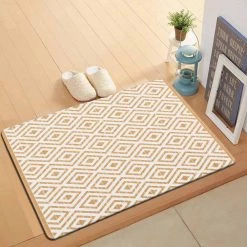Geometric Yellow 18 in. x 30 in. Anti-Fatigue Standing Mat by World Rug Gallery -Shaw stor online yellow world rug gallery kitchen mats 1010yellow18x30 c3 1000